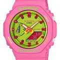 Casio Casio G-Shock GMA-S2100BS-4ADR (GMA-S2100BS-4A)  GMA-S2100BS-4ADR электронные женские часы  зеленый циферблат, браслет пластик — вид спереди