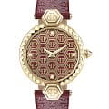 Philipp Plein Philipp Plein Plein Couture PWEAA0221  PWEAA0221 кварцевые женские часы красный циферблат, браслет кожаный — вид спереди