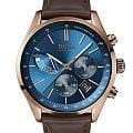 Hugo Boss Hugo Boss Grand Prix HB1513604  HB1513604 кварцевые мужские часы  синий циферблат, браслет кожаный — вид спереди