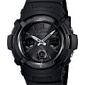 Casio Casio G-Shock AWG-M100B-1A AWG AWG-M100B-1AER электронные мужские часы черный циферблат, браслет пластик — вид спереди