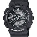 Casio Casio G-Shock GA-110C-1A GA-110 GA-110C-1A электронные мужские часы черный циферблат, браслет пластик — вид спереди