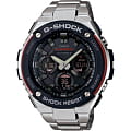 Casio Casio G-Shock GST-W100D-1A4 GST G-Steel GST-W100D-1A4 электронные мужские часы черный циферблат, браслет  — вид спереди