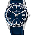 Jacques Lemans Jacques Lemans Liverpool 1-2060C  1-2060C кварцевые мужские часы синий циферблат, браслет силикон — вид спереди