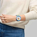 Swatch Swatch Big Bold Biosourced Standard SB05Z100 кварцевые женские часы часы крупный план белый циферблата