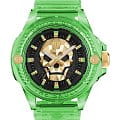 Philipp Plein Philipp Plein Skull Synthetic PWWAA0924  PWWAA0924 кварцевые женские часы черный циферблат, браслет полиуретан — вид спереди