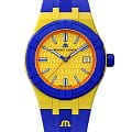 Maurice Lacroix Maurice Lacroix Aikon Tide Special Edition FIBA 3x3 AI2008-68YZ8-800-0  AI2008-68YZ8-800-0 кварцевые мужские часы белый циферблат, браслет каучук — вид спереди