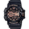 Casio Casio G-Shock GA-400GB-1A4DR (GA-400GB-1A4) GA GA-400GB-1A4 электронные мужские часы  розовый циферблат, браслет пластик — вид спереди