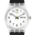 Swatch Swatch Gent Biosourced Standard SO28K701  SO28K701 кварцевые женские часы  белый циферблат, браслет биоматериал — вид спереди