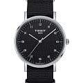 Tissot Tissot Everytime Medium T109.410.17.077.00 Everytime T1094101707700 кварцевые мужские часы черный циферблат, браслет тканевый — вид спереди