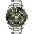 Wainer Wainer Classic WA.25540-D  WA.25540-D механические мужские часы  зеленый циферблат, браслет нержавеющая сталь — вид спереди