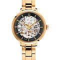 Pierre Lannier Pierre Lannier Automatic 305D538  305D538 механические женские часы  черный циферблат, браслет нержавеющая сталь с ip-покрытием — вид спереди