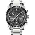 Certina Certina DS-2 Chronograph 1/100 sec  C024.447.11.081.00 DS 2 C0244471108100 кварцевые мужские часы  черный циферблат, браслет нержавеющая сталь — вид спереди