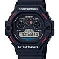 Casio Casio G-Shock DW-5900-1  DW-5900-1ER электронные мужские часы черный циферблат, браслет пластик — вид спереди