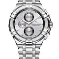 Maurice Lacroix Maurice Lacroix Aikon Chronograph AI1018-SS002-130-1  AI1018-SS002-130-1 кварцевые мужские часы серебристый циферблат, браслет нержавеющая сталь — вид спереди