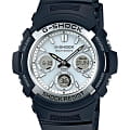 Casio Casio G-Shock AWG-M100S-7A AWG AWG-M100S-7A электронные мужские часы белый циферблат, браслет пластик — вид спереди