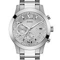 Guess GUESS W0668G7  W0668G7 кварцевые мужские часы  серебристый циферблат, браслет нержавеющая сталь — вид спереди