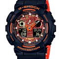Casio Casio G-Shock GA-100BR-1A GA-100 GA-100BR-1AER электронные мужские часы  цветной циферблат, браслет полимер — вид спереди