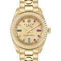 Philipp Plein Philipp Plein Queen PWDAA0721  PWDAA0721 кварцевые женские часы  золотой циферблат, браслет нержавеющая сталь — вид спереди