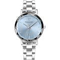 Pierre Lannier Pierre Lannier Multiples 011L661  011L661 кварцевые женские часы голубой циферблат, браслет нержавеющая сталь — вид спереди