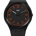 Swatch Swatch Skin Irony 42 SS07B106  SS07B106 кварцевые женские часы черный циферблат, браслет резина — вид спереди
