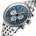 Breitling Breitling Navitimer B01 Chronograph 46 AB0137211C1A1 механические мужские часы часы крупный план синий циферблата
