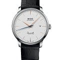 Mido Mido Baroncelli Heritage M027.407.16.011.00  M0274071601100 механические мужские часы белый циферблат, браслет кожаный — вид спереди