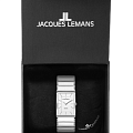 Jacques Lemans Jacques Lemans York 1-1594E,  австрия женские часы на браслете сталь + керамические вставки боковой вид