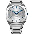 D1 Milano D1 Milano Square SQBJ01  SQBJ01 кварцевые мужские часы  серебристый циферблат, браслет нержавеющая сталь 316l — вид спереди