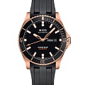 Mido Mido Ocean Star 200 M026.430.37.051.00  M0264303705100 механические мужские часы черный циферблат, браслет каучук — вид спереди