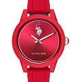 U.S. Polo Assn. U.S. Polo Assn. Yard USPA2007-04  USPA2007-04 кварцевые женские часы красный циферблат, браслет силикон — вид спереди