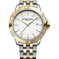 Raymond Weil Raymond Weil Tango 8160-STP-30041  8160-STP-30041 кварцевые мужские часы  белый циферблат, браслет нержавеющая сталь с pvd-покрытием — вид спереди