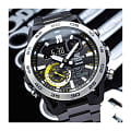 Casio Casio Edifice ECB-40DC-1ADF (ECB-40DC-1AEF) кварцевые мужские часы часы, крупный план черный циферблат