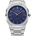 D1 Milano D1 Milano Ultra Thin UTBU01  UTBU01 кварцевые мужские часы синий циферблат, браслет нержавеющая сталь — вид спереди