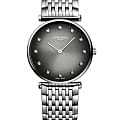 Longines Longines La Grande Classique L4.512.4.77.6  L45124776 кварцевые женские часы  серый циферблат, браслет нержавеющая сталь — вид спереди