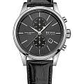 Hugo Boss Hugo Boss Jet HB1513279  HB1513279 кварцевые мужские часы  черный циферблат, браслет кожаный — вид спереди
