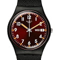 Swatch Swatch Gent Biosourced Standard SO28B704  SO28B704 кварцевые женские часы  бордовый циферблат, браслет биоматериал — вид спереди