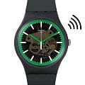 Swatch Swatch New Gent Swatch Pay! SVIM100-5300  SVIM100-5300 кварцевые мужские часы серый циферблат, браслет силикон — вид спереди