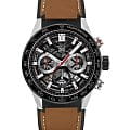 TAG Heuer TAG Heuer Carrera CBG2010.FT6144  CBG2010.FT6144 механические мужские часы черный циферблат, браслет кожа + каучук — вид спереди