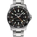Mido Mido Ocean Star GMT M026.629.11.051.01  M0266291105101 механические мужские часы черный циферблат, браслет нержавеющая сталь — вид спереди