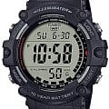Casio Casio Collection AE-1500WH-1AVEF  AE-1500WH-1AVEF кварцевые мужские часы черный циферблат, браслет пластик — вид спереди
