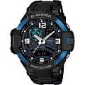 Casio Casio G-Shock GA-1000-2B GA-1000 GA-1000-2B электронные мужские часы черный циферблат, браслет силикон — вид спереди
