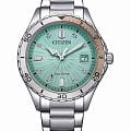 Citizen Citizen Eco-Drive FE6170-88L  FE6170-88L кварцевые женские часы  бирюзовый циферблат, браслет нержавеющая сталь — вид спереди