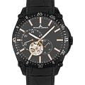 Jacques Lemans Jacques Lemans Derby 1-2201D  1-2201D механические мужские часы  черный циферблат, браслет кожаный — вид спереди