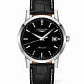 Longines Longines 1832 L4.825.4.52.0  L48254520 механические мужские часы  черный циферблат, браслет кожаный — вид спереди