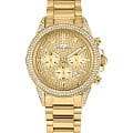 Jacques Lemans Jacques Lemans Design Collection 1-2051C  1-2051C кварцевые женские часы  золотой циферблат, браслет сталь с ip покрытием — вид спереди