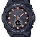 Casio Casio Baby-G BGA-320-1ADR (BGA-320-1A)  BGA-320-1ADR  кварцевые женские часы черный циферблат, браслет пластик — вид спереди