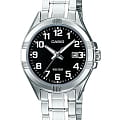 Casio Casio Collection LTP-1308PD-1B  LTP-1308PD-1B кварцевые женские часы черный циферблат, браслет нержавеющая сталь — вид спереди