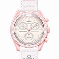 Swatch Swatch x Omega Bioceramic Moonswatch Mission to Venus SO33P100  SO33P100 кварцевые женские часы   циферблат, браслет нейлон — вид спереди
