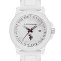 U.S. Polo Assn. U.S. Polo Assn. Yard USPA1029-09  USPA1029-09 кварцевые мужские часы белый циферблат, браслет силикон — вид спереди
