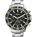 Fossil Fossil Bannon  BQ2625  BQ2625 кварцевые мужские часы  черный циферблат, браслет нержавеющая сталь — вид спереди
